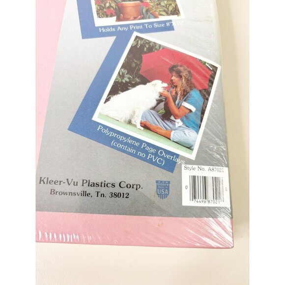 VTG American Family 100 Pg Magnetic Mount Photo Album USA Pink -Up To 8x10s-New - Picture 2 of 7